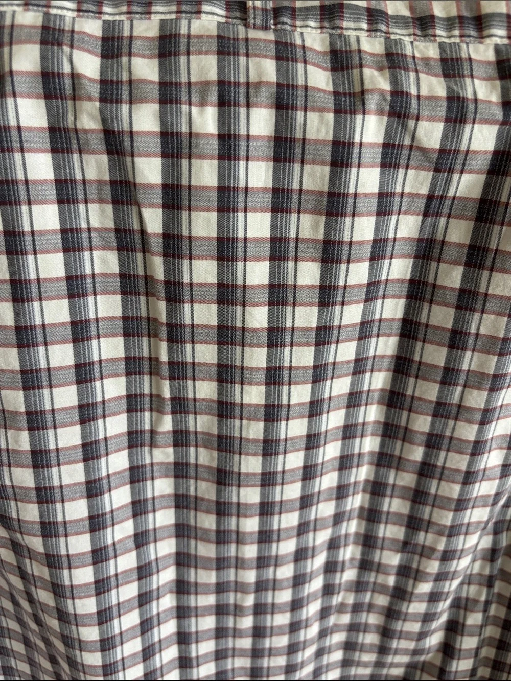 Banana Republic Men’s Slim Fit Black and Red Plaid Front Pocket Button-Up Shirt